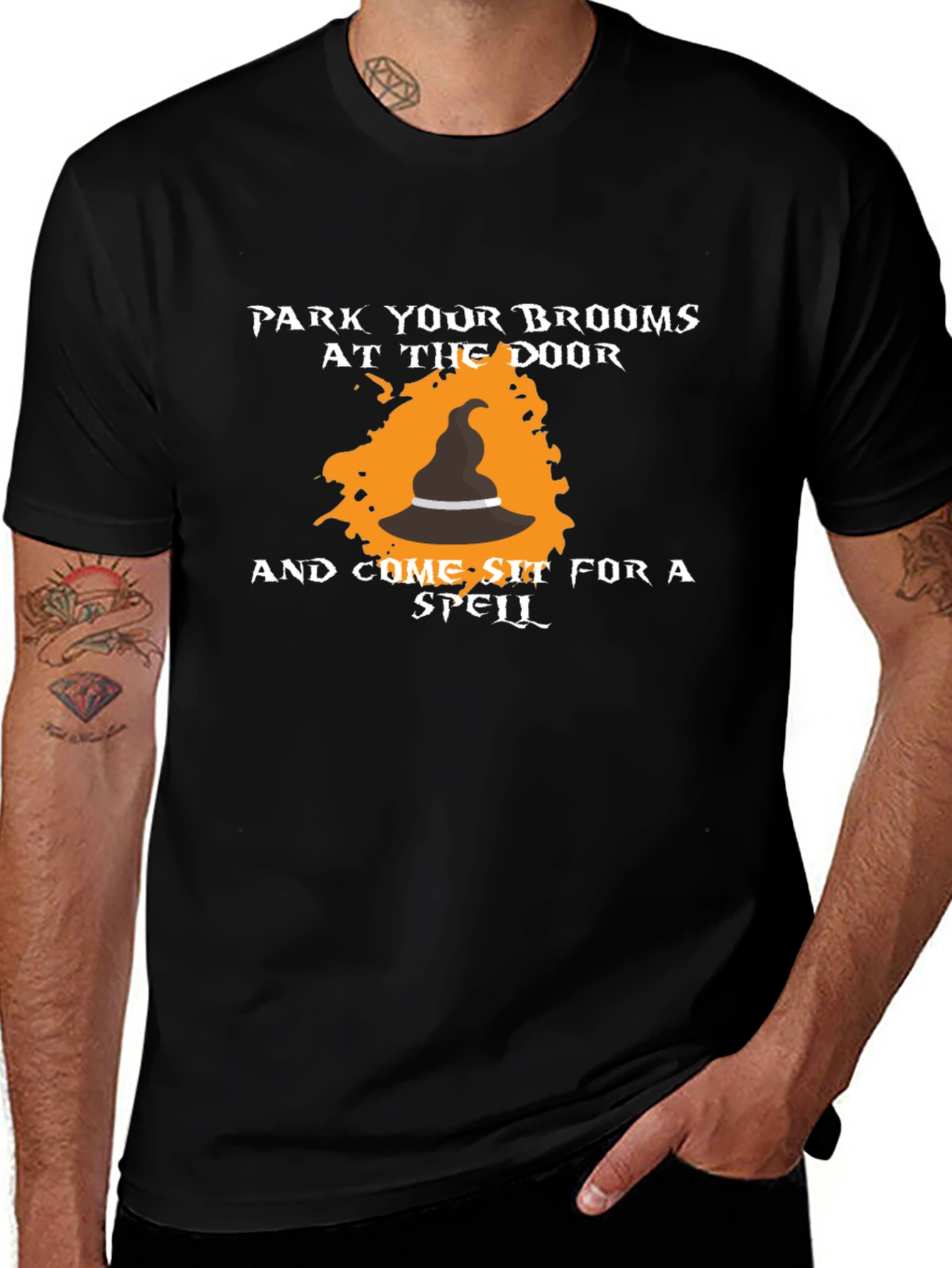 Halloween Witch Broom T-Shirt