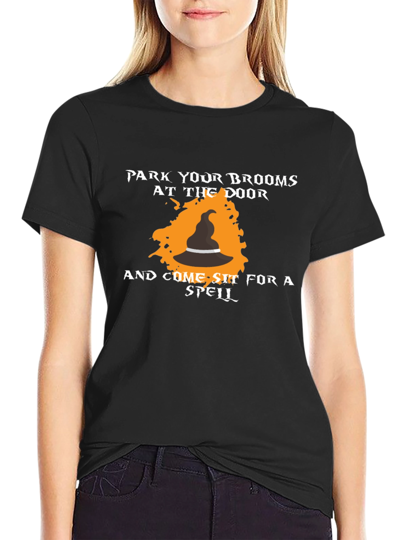 Halloween Witch Broom T-Shirt