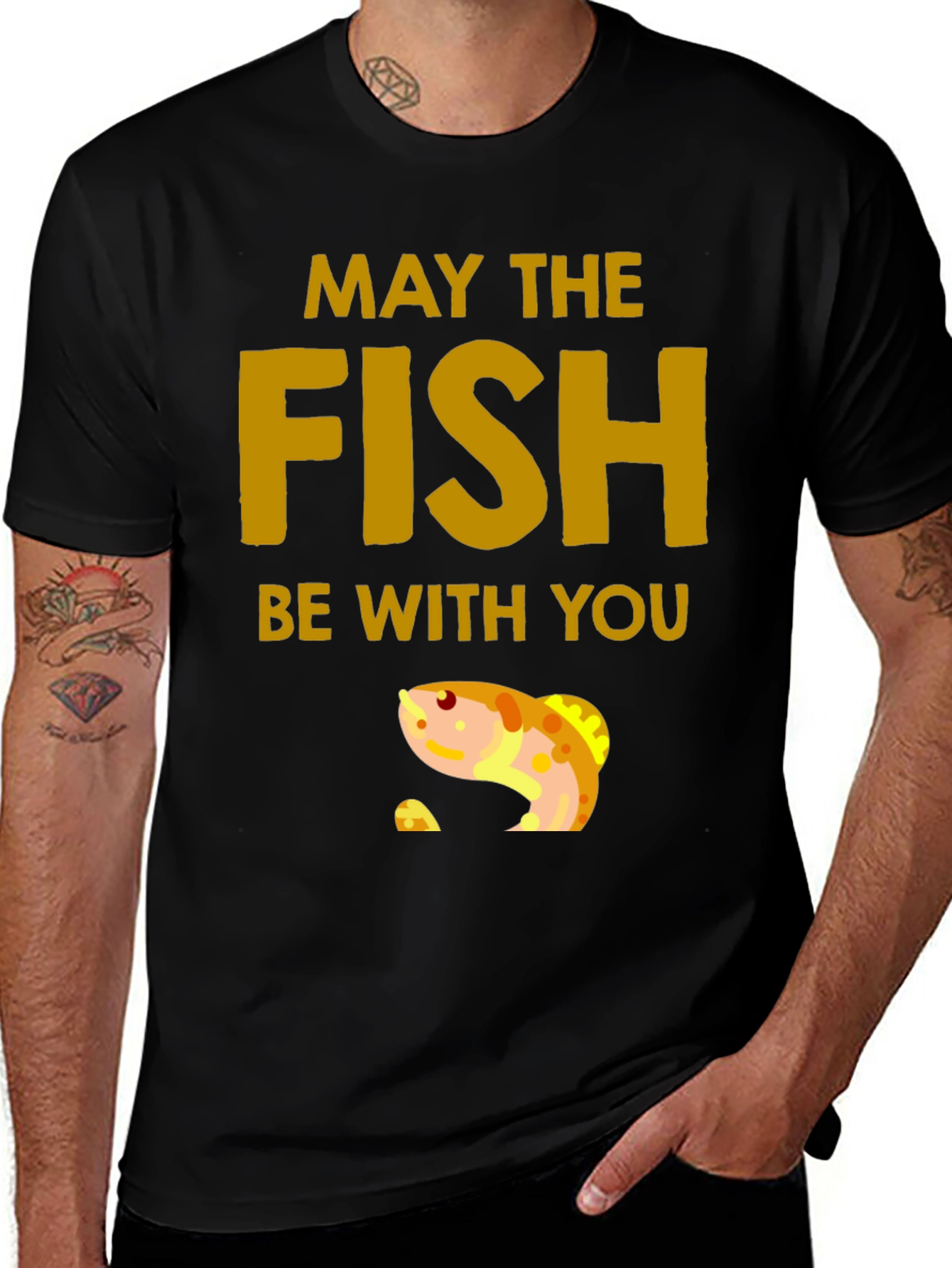 May The Fish Be With You Graphic T-Shirt