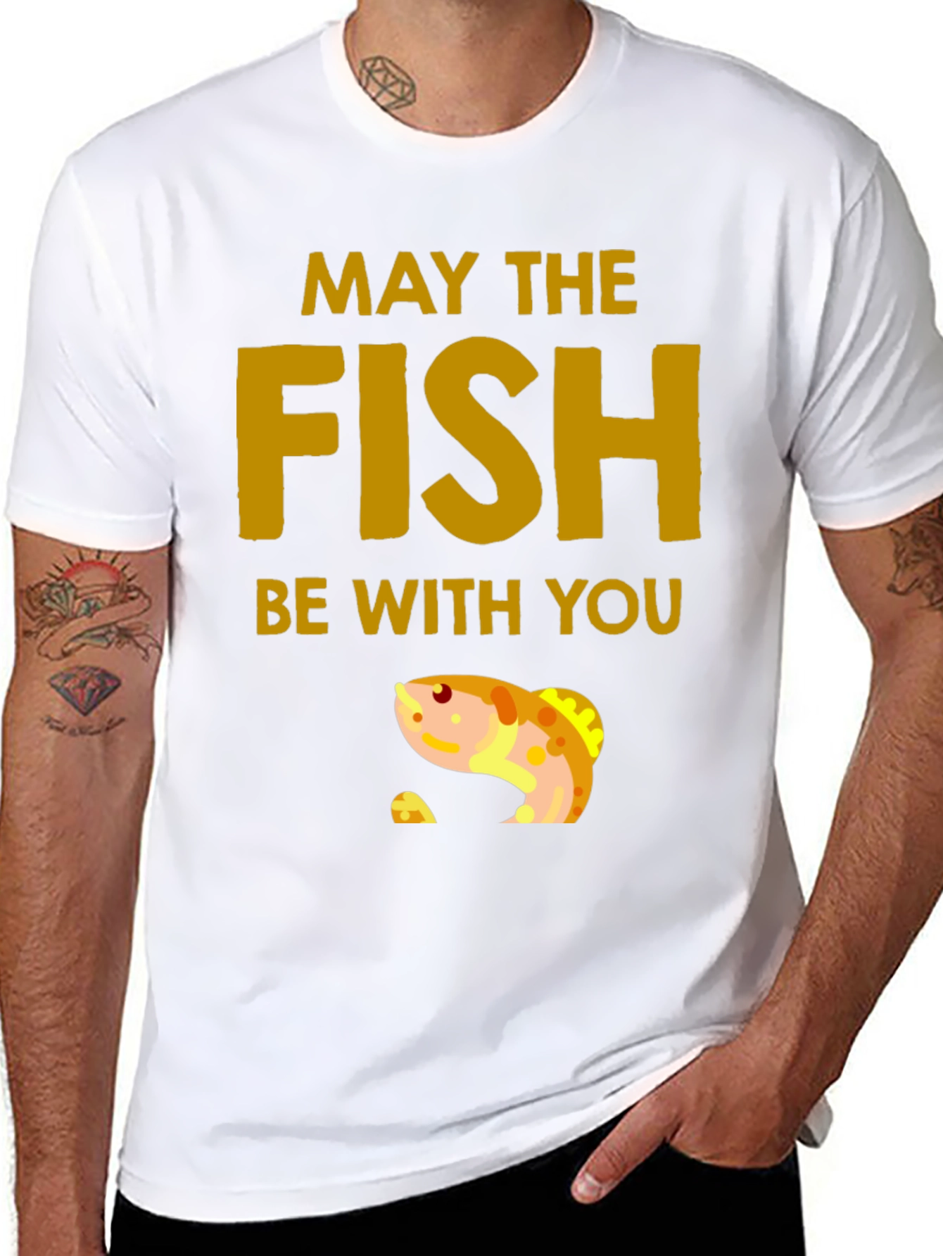 May The Fish Be With You Graphic T-Shirt
