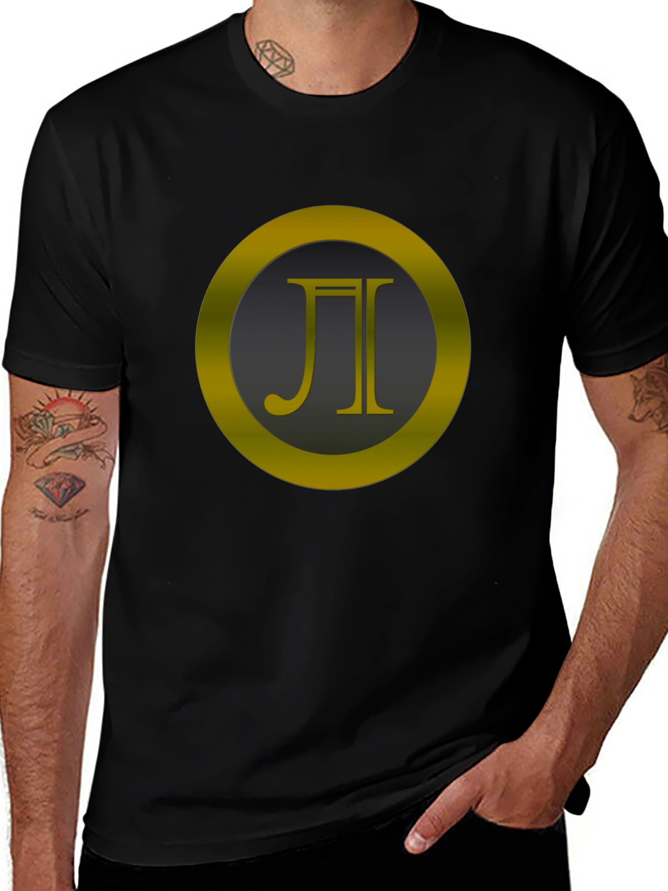 Modern Symbol Graphic Black T-Shirt