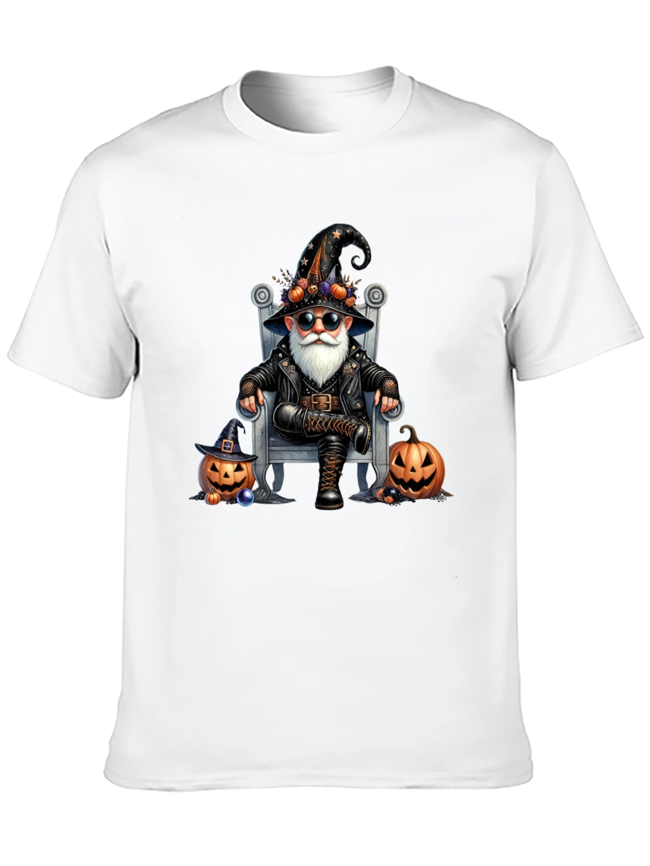 Gnome Witch Halloween T-Shirt - Rocker Style