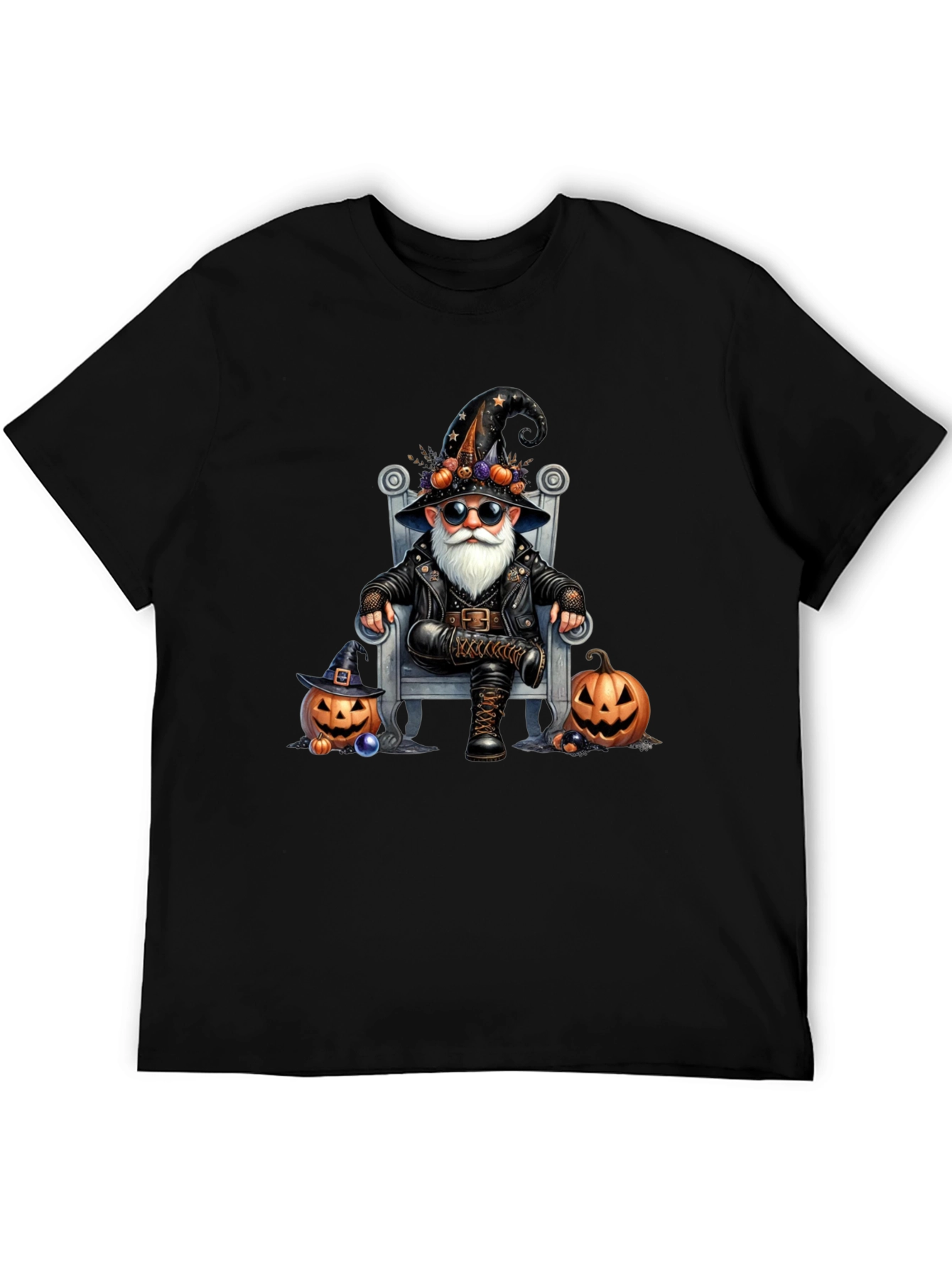 Gnome Witch Halloween T-Shirt - Rocker Style