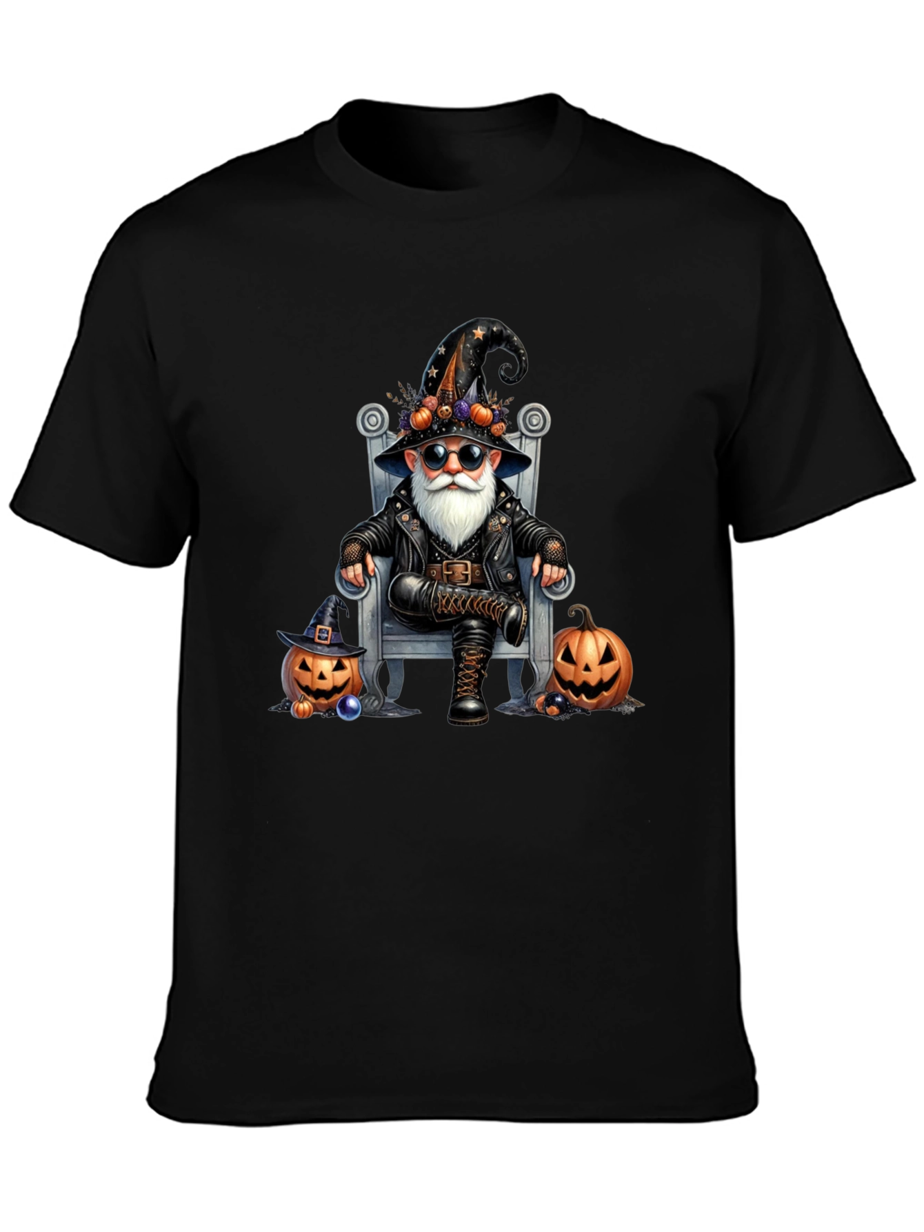 Gnome Witch Halloween T-Shirt - Rocker Style