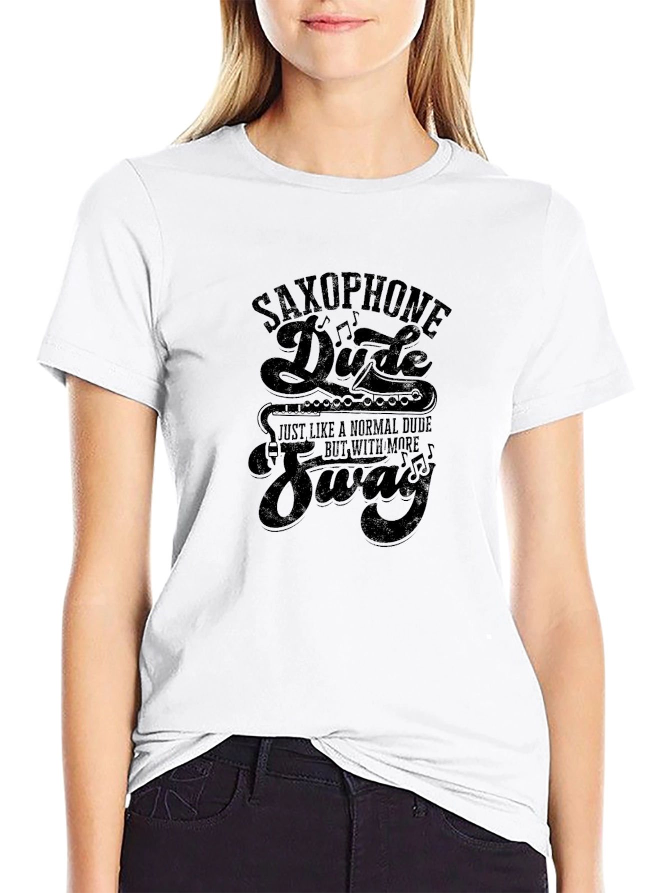 Saxophone Dude Graphic Tee - Music Lovers T-Shirt