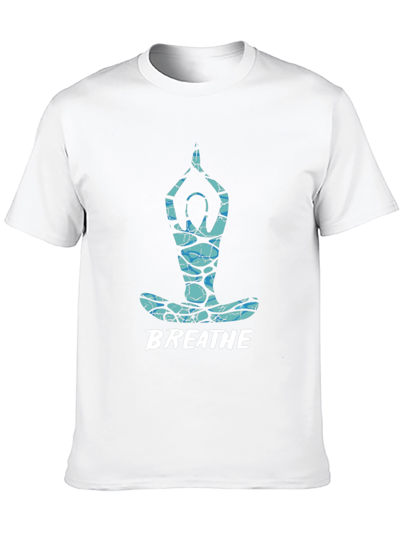 Breathe Yoga Pose Graphic Tee - Black