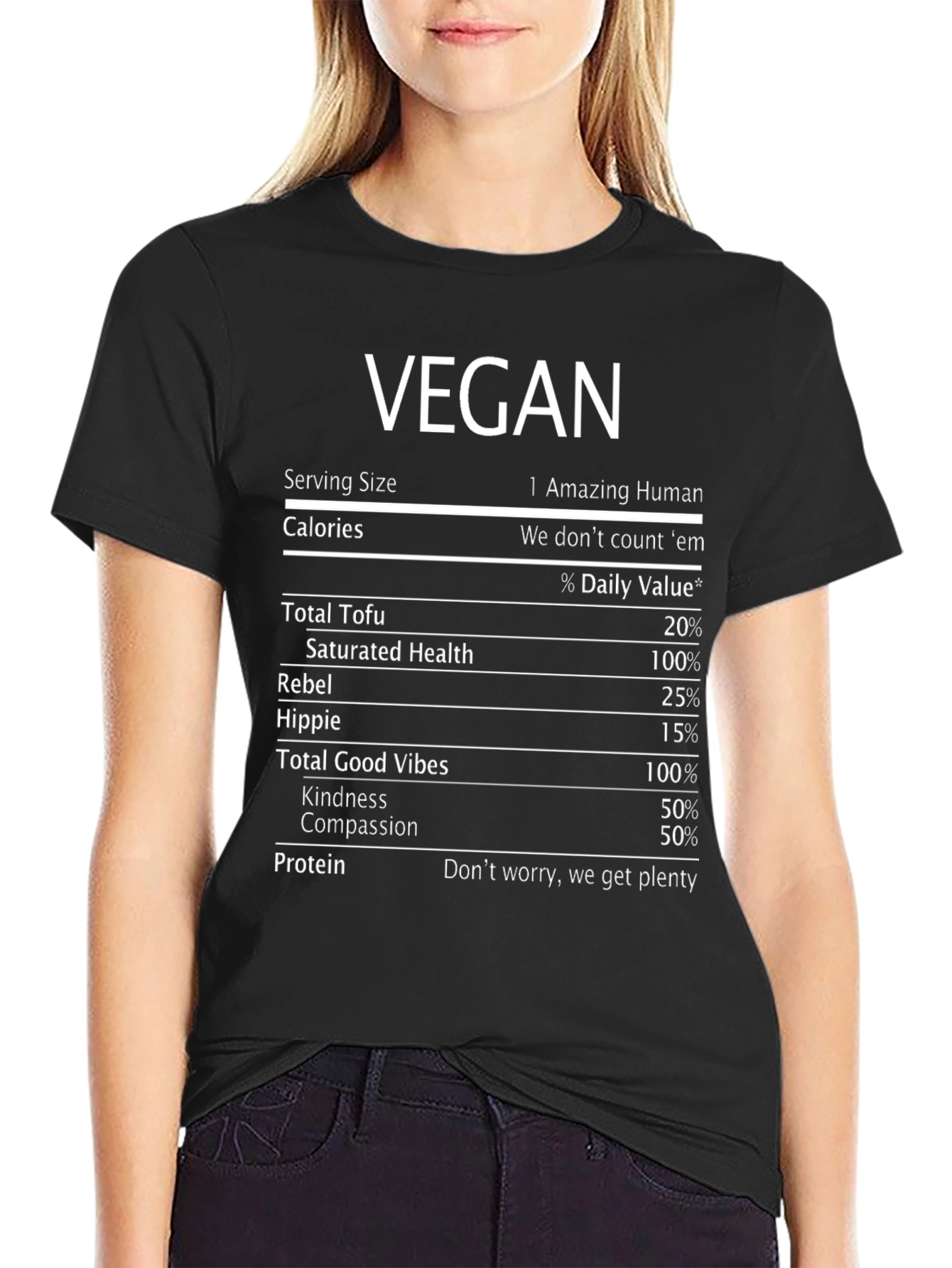 Vegan Nutritional Facts T-Shirt