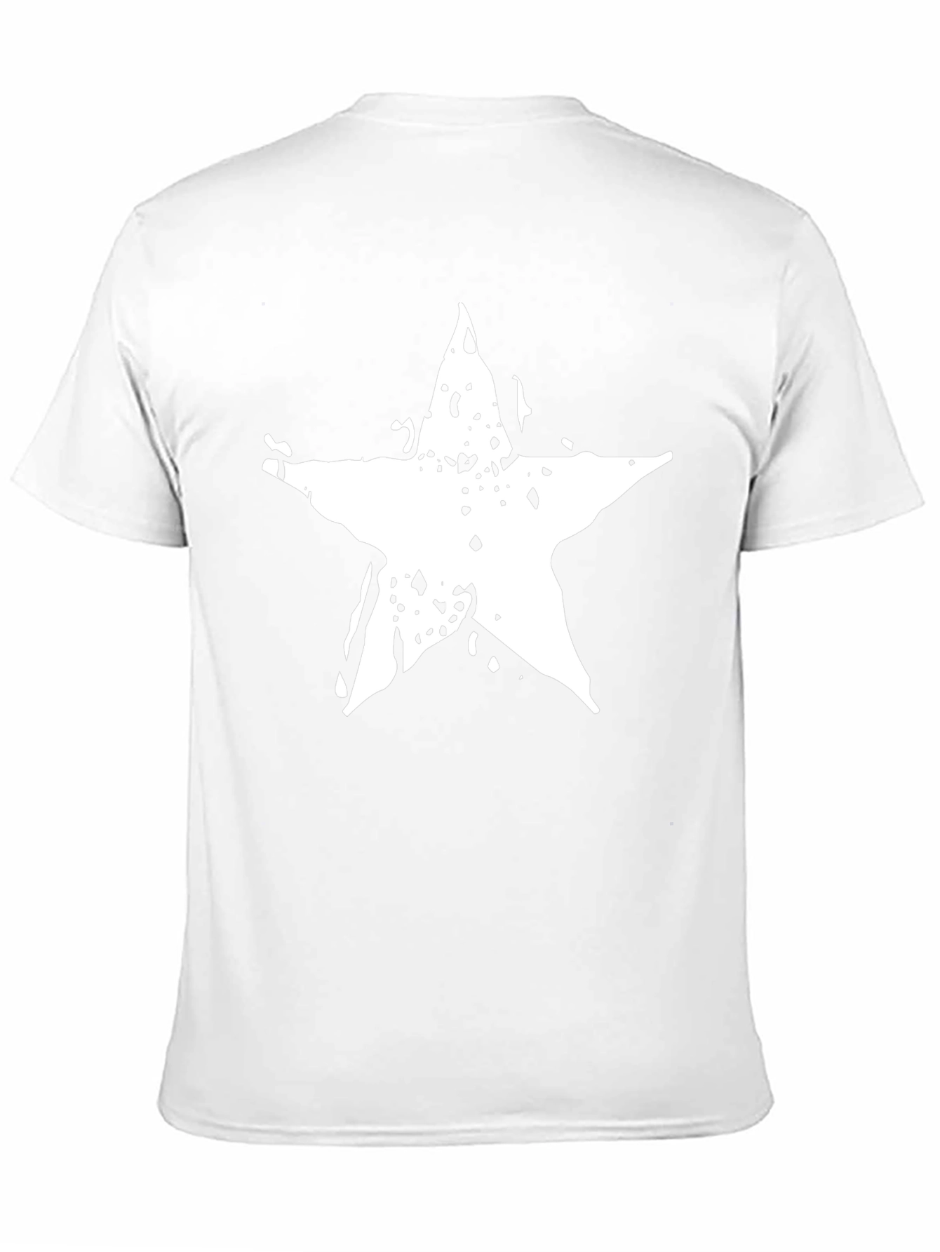 Black T-Shirt with Distressed Star Graphic