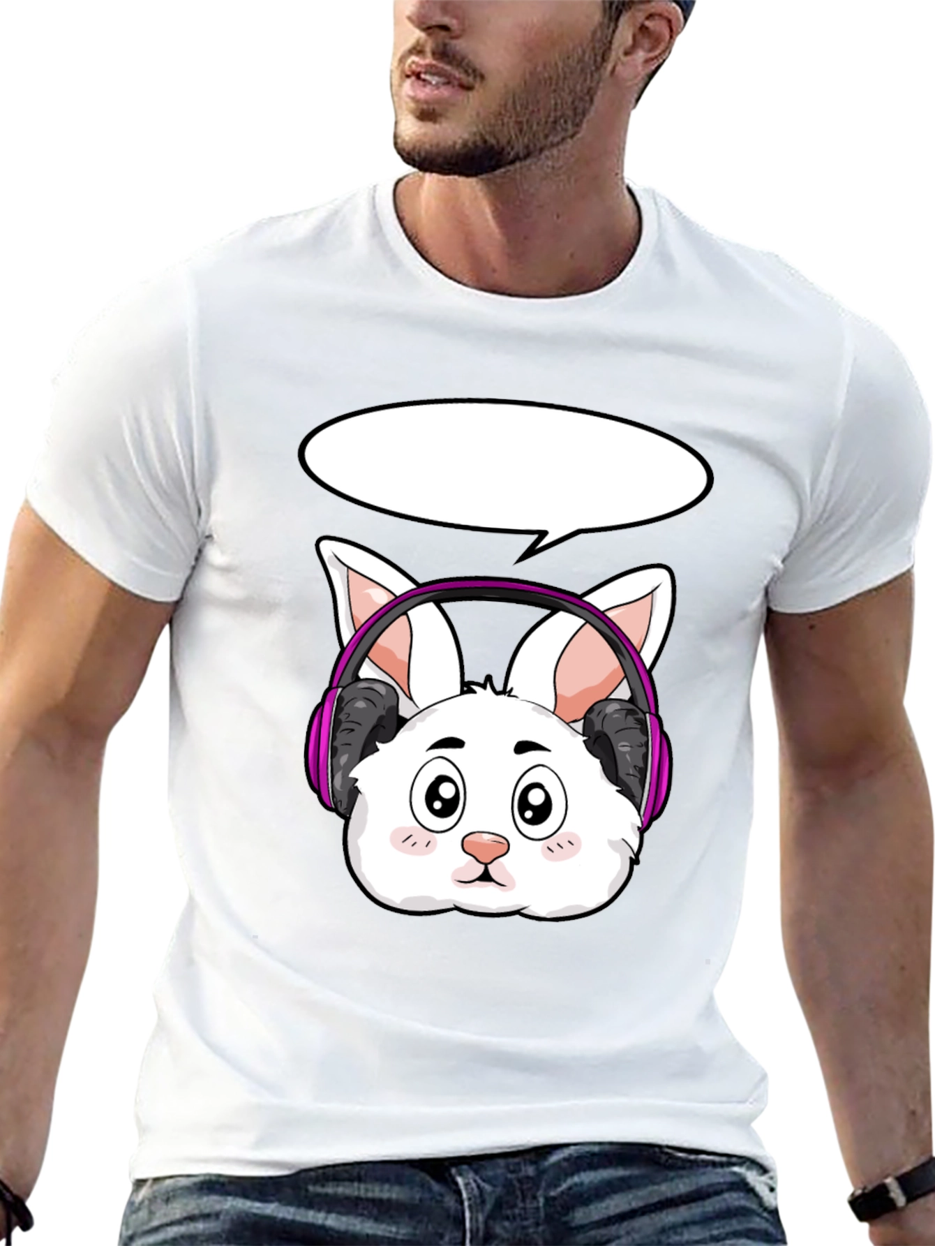 Bunny Gamer T-Shirt - Cool Cartoon Rabbit Design