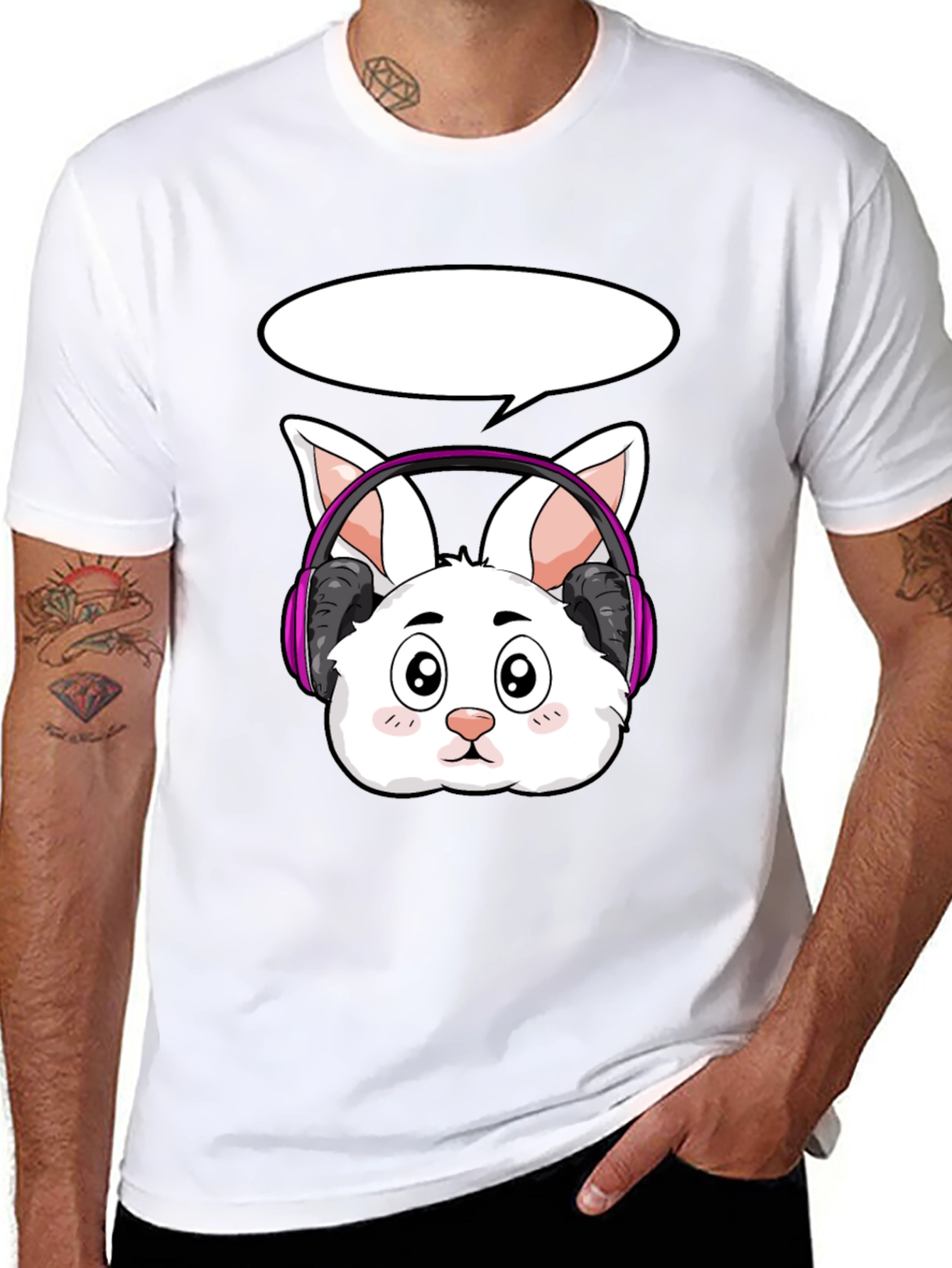 Bunny Gamer T-Shirt - Cool Cartoon Rabbit Design