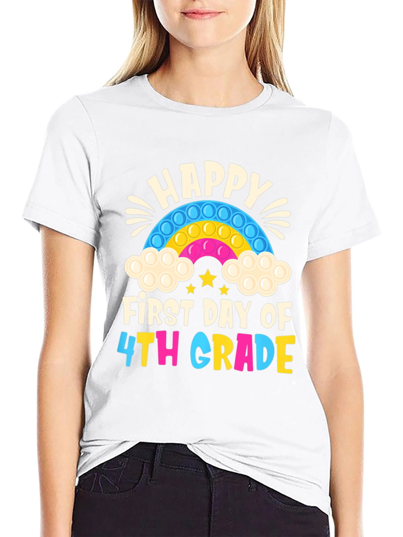 Happy First Day of 4th Grade Pop It T-Shirt