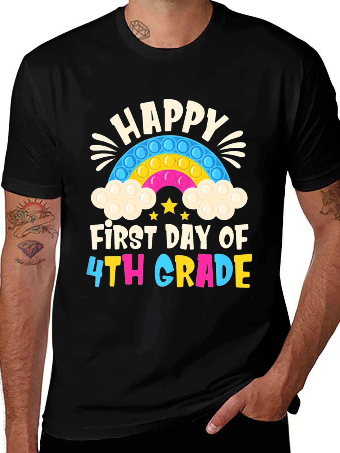 Happy First Day of 4th Grade Pop It T-Shirt