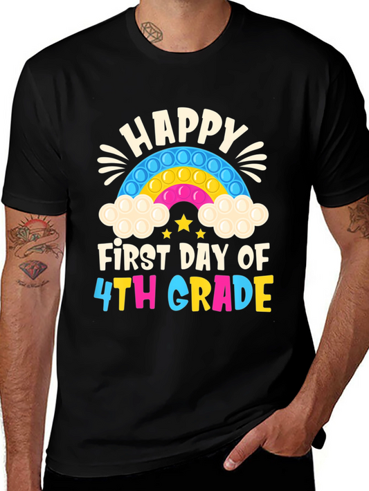Happy First Day of 4th Grade Pop It T-Shirt