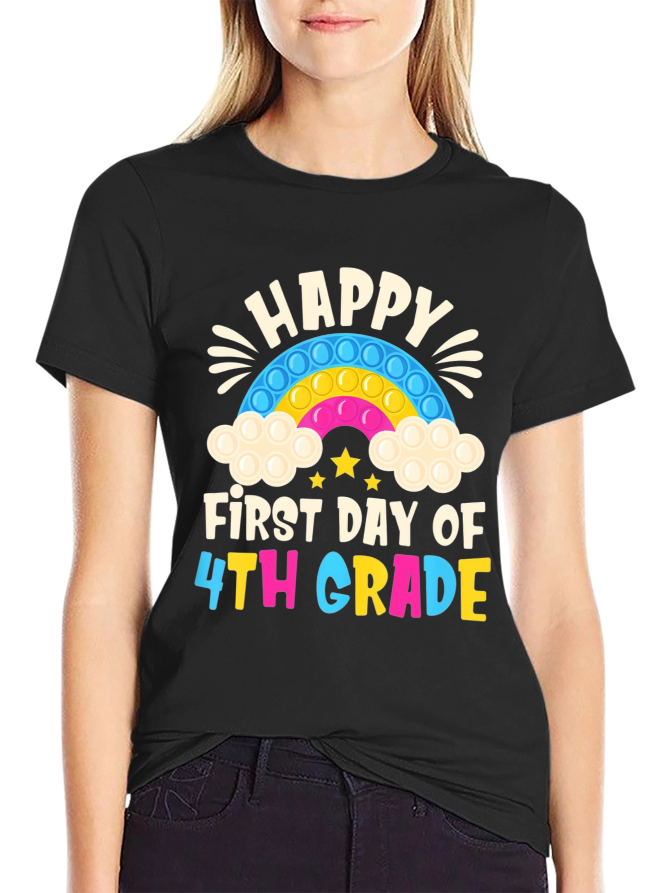 Happy First Day of 4th Grade Pop It T-Shirt