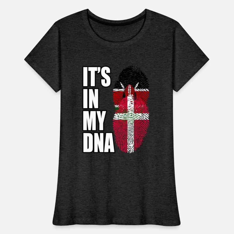 Kenyan And Danish Mix Heritage DNA Flag