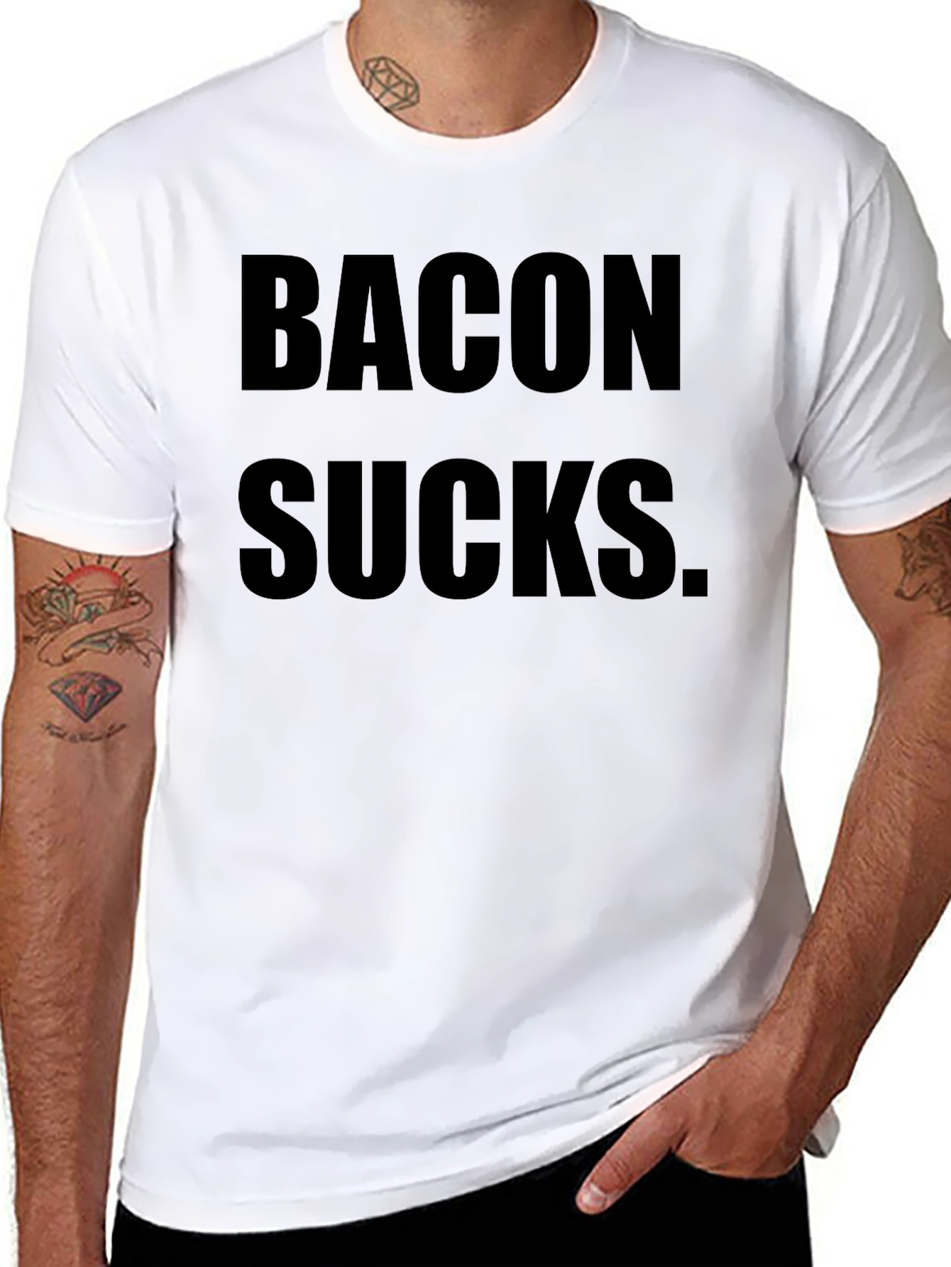 Bacon Sucks Graphic Tee - Bold Statement T-Shirt