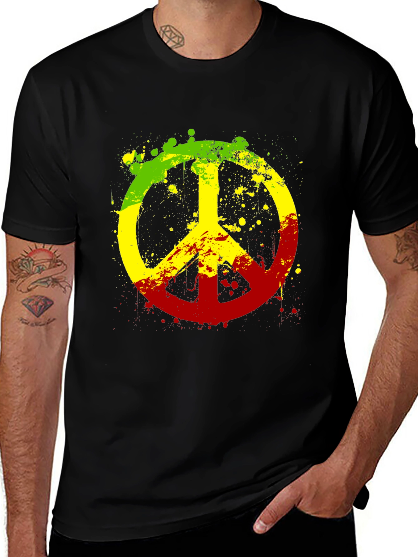 Rasta Peace Sign T-Shirt