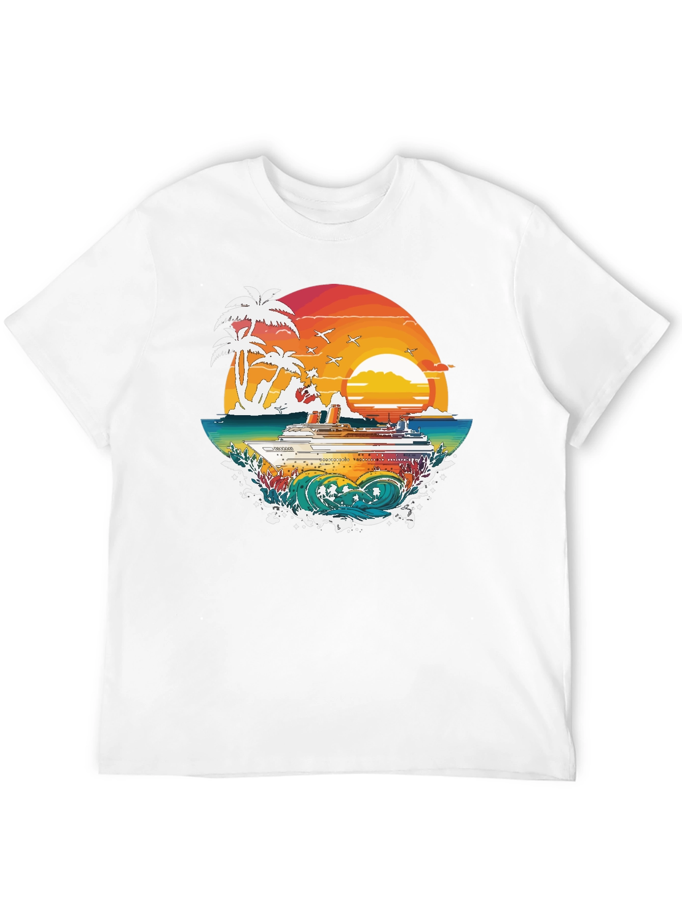 Tropical Cruise Graphic Tee - Island Vibes