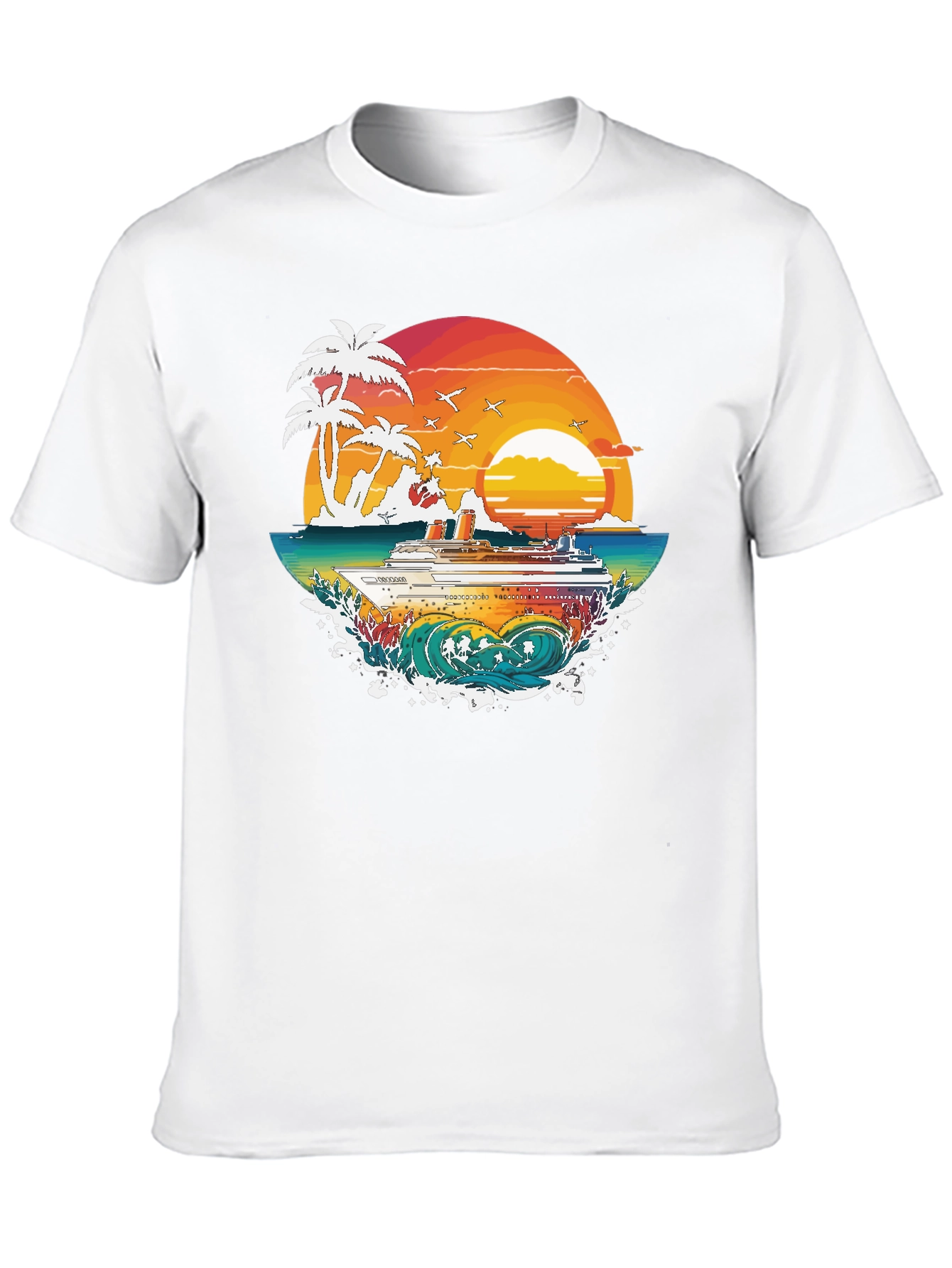 Tropical Cruise Graphic Tee - Island Vibes