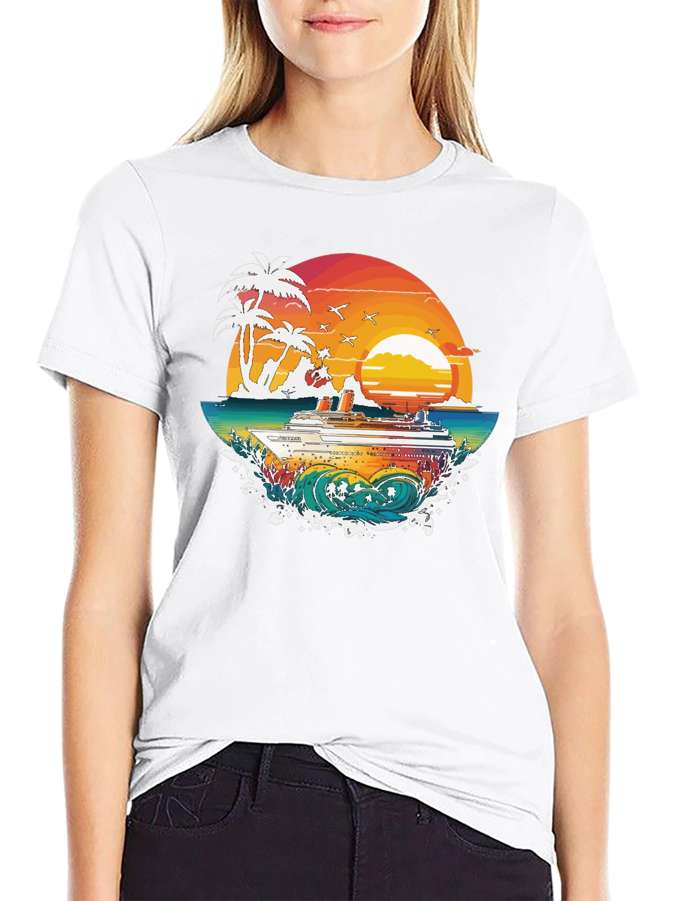 Tropical Cruise Graphic Tee - Island Vibes