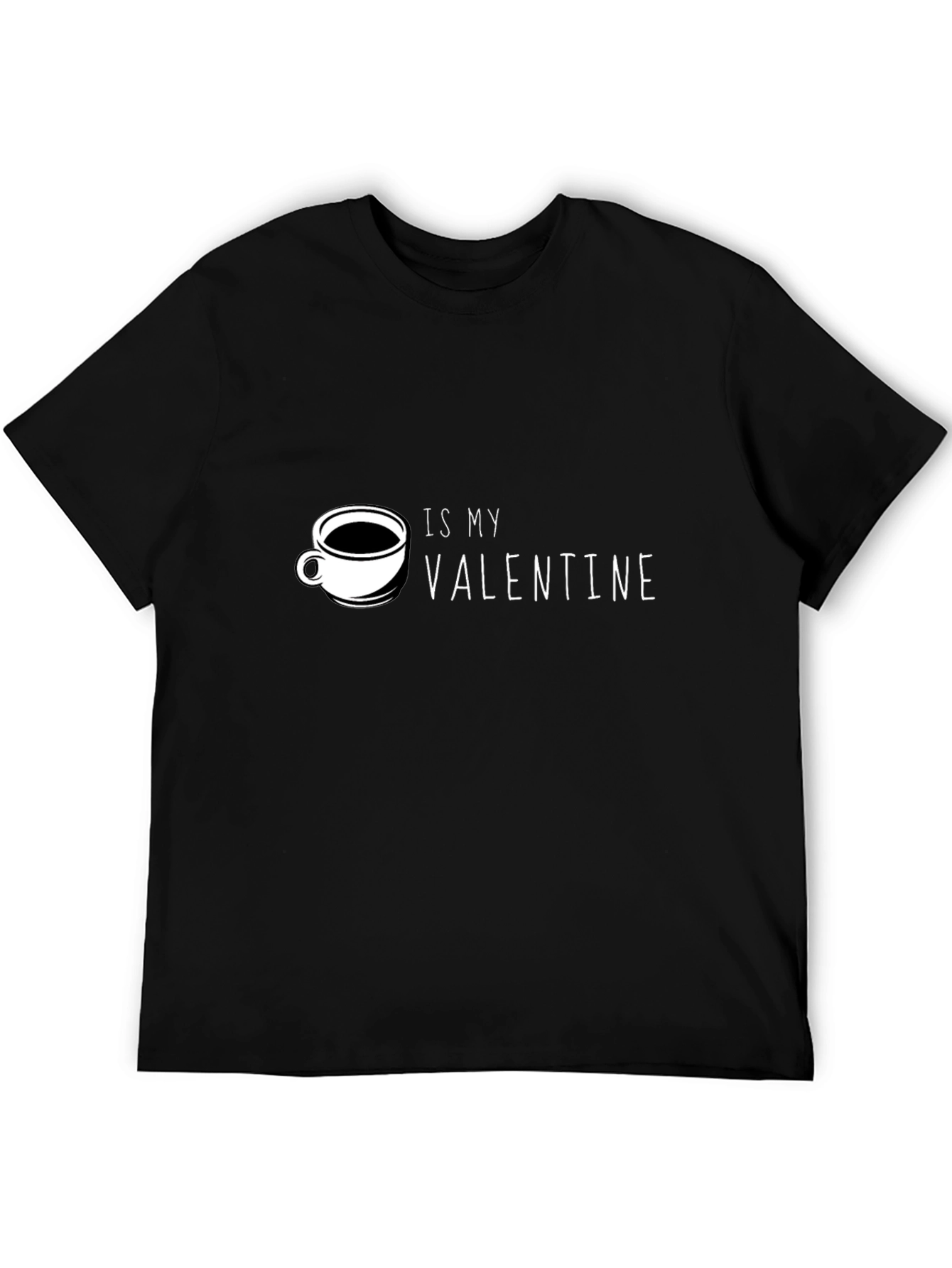 Coffee is My Valentine Black Graphic Tee