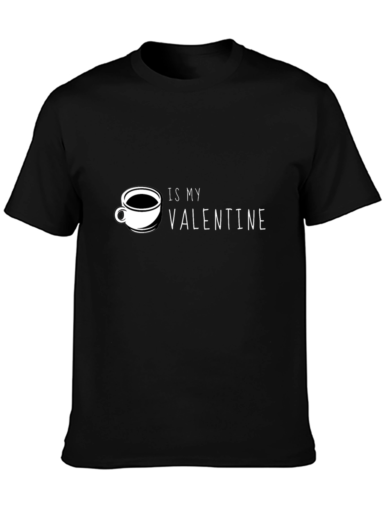 Coffee is My Valentine Black Graphic Tee