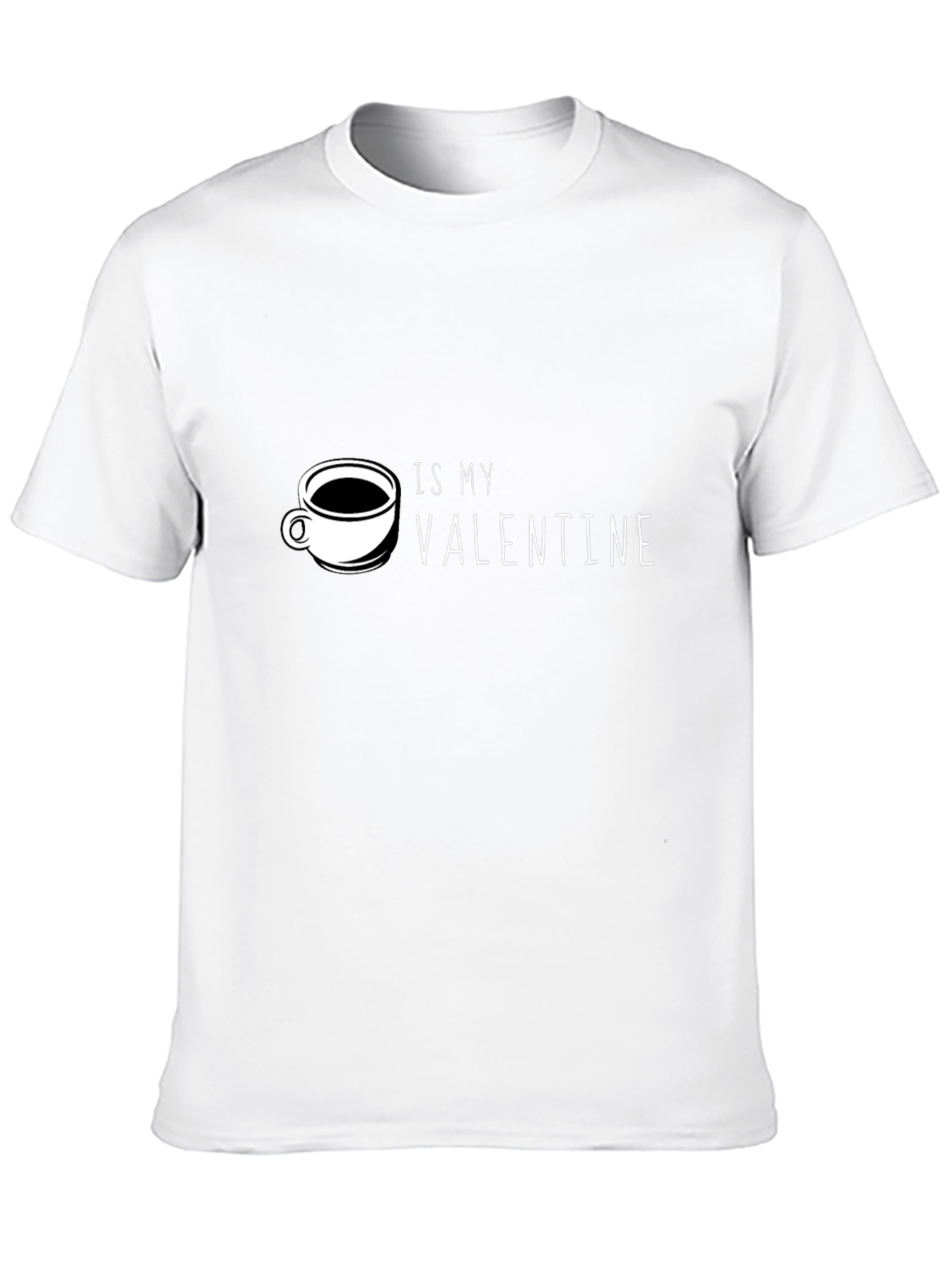Coffee is My Valentine Black Graphic Tee