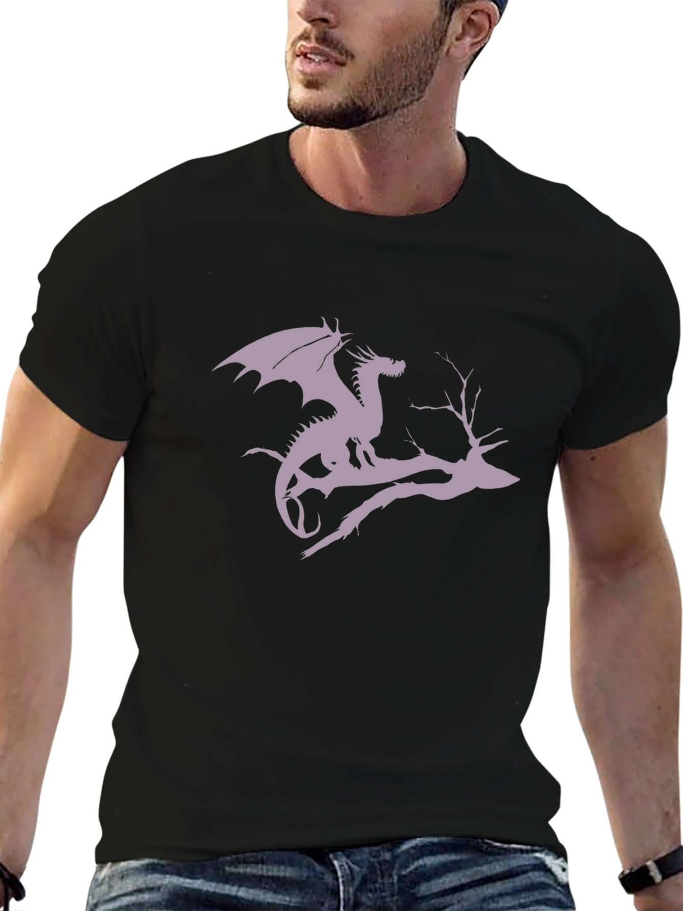 Dragon on Branch Graphic T-Shirt