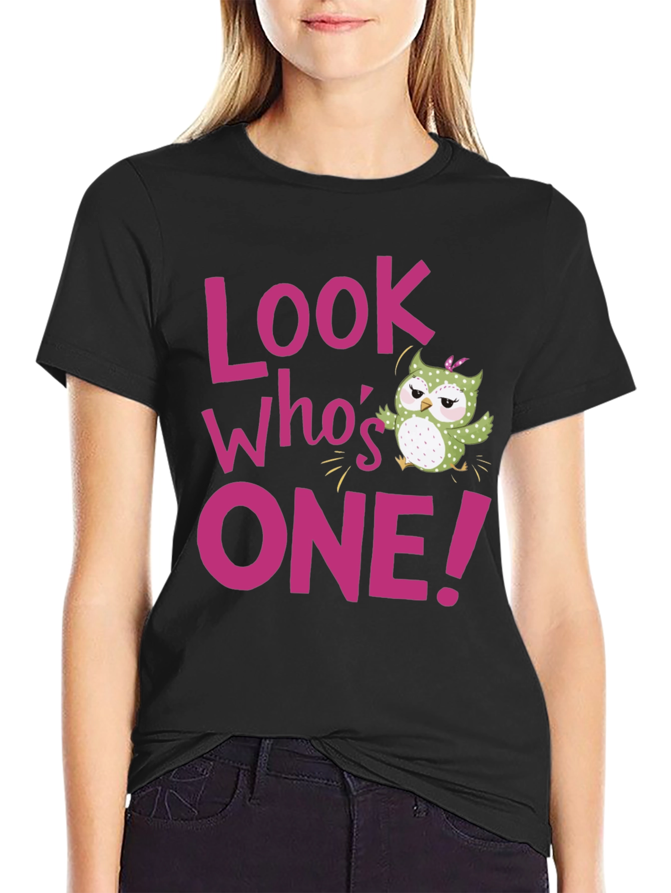 Look Whos One! Owl Birthday T-Shirt