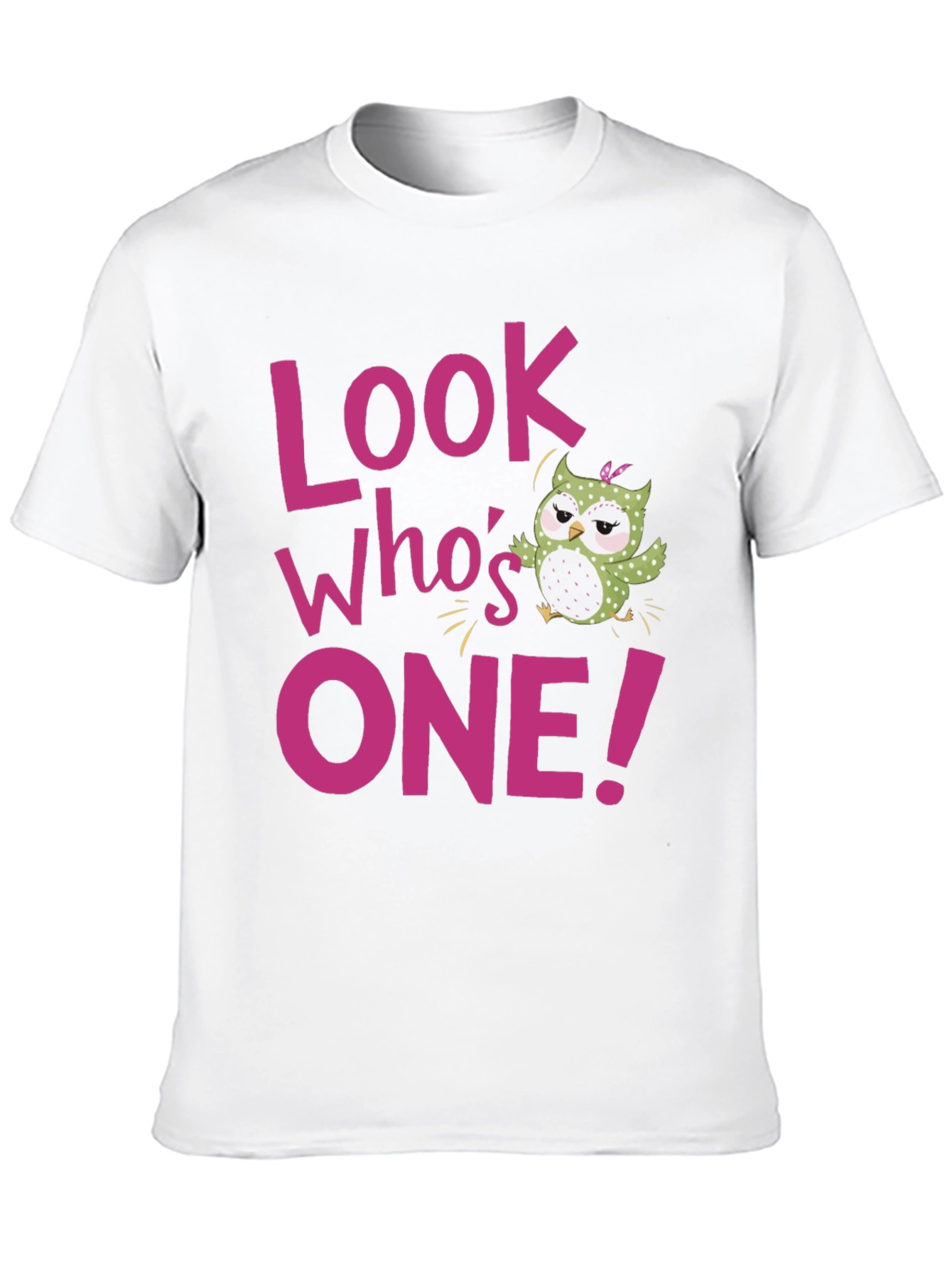 Look Whos One! Owl Birthday T-Shirt