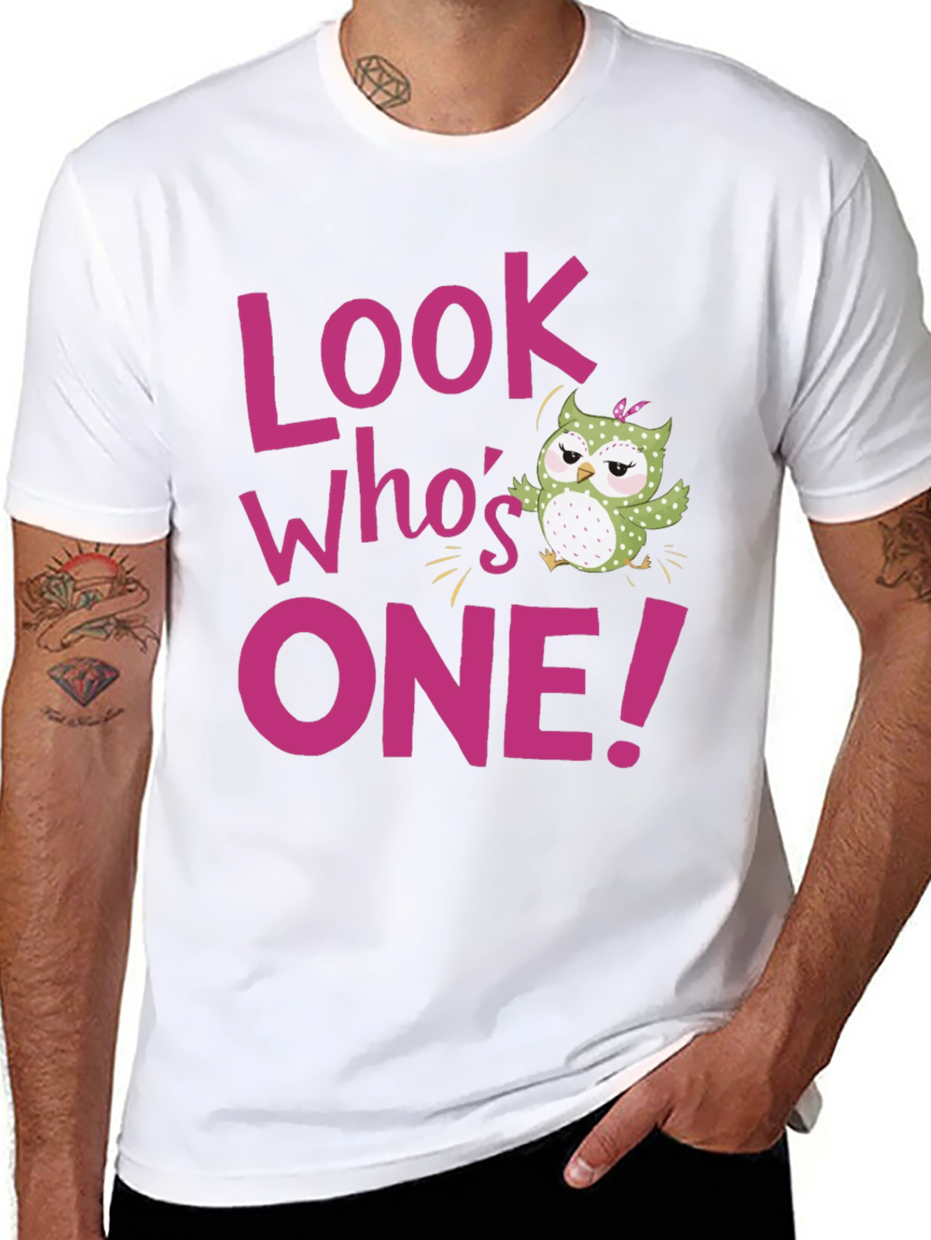 Look Whos One! Owl Birthday T-Shirt