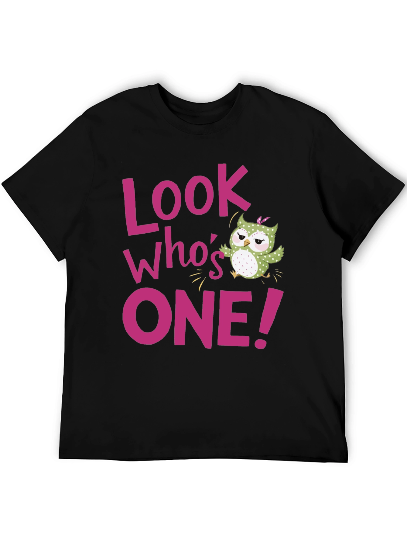 Look Whos One! Owl Birthday T-Shirt