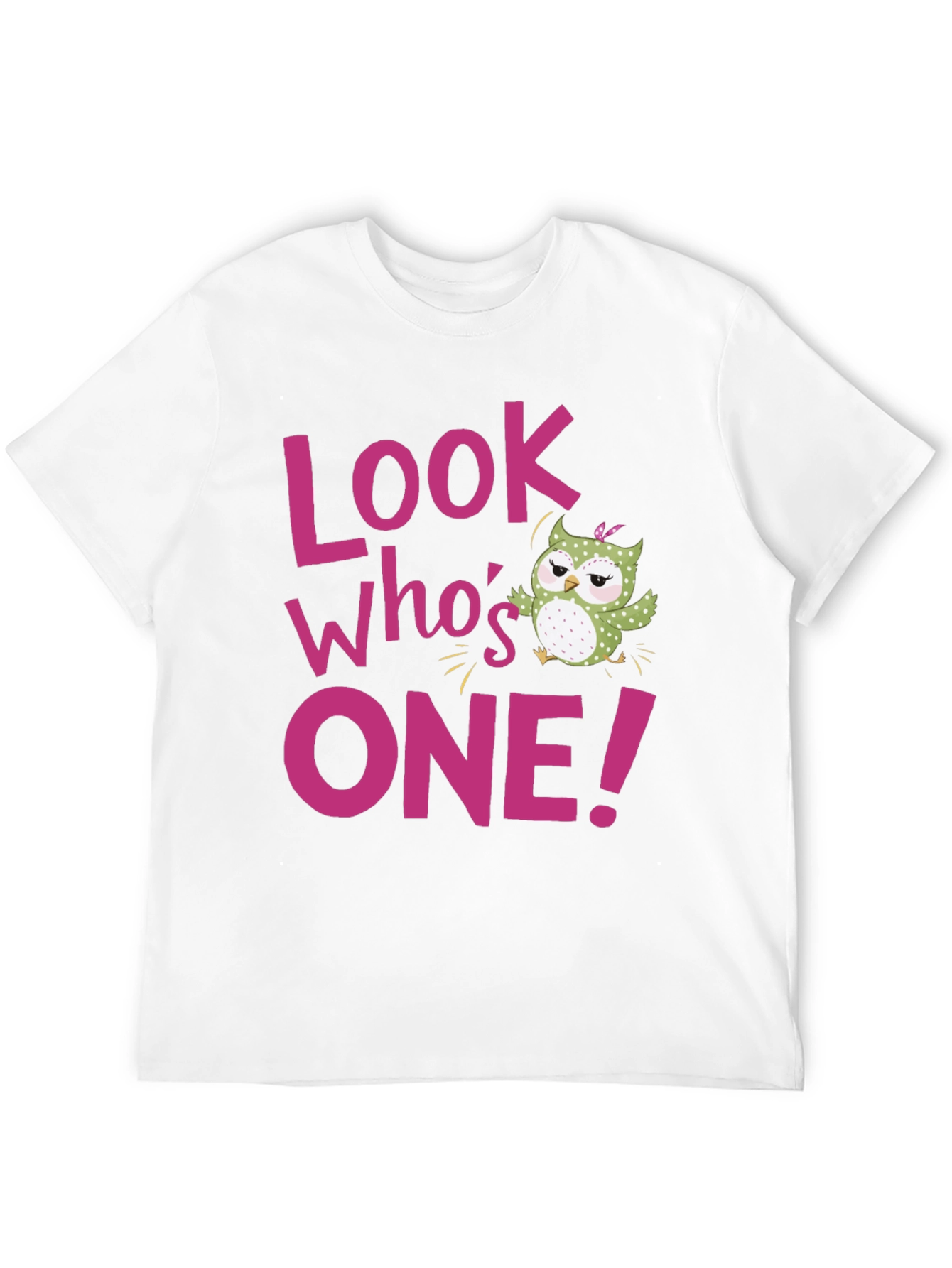 Look Whos One! Owl Birthday T-Shirt