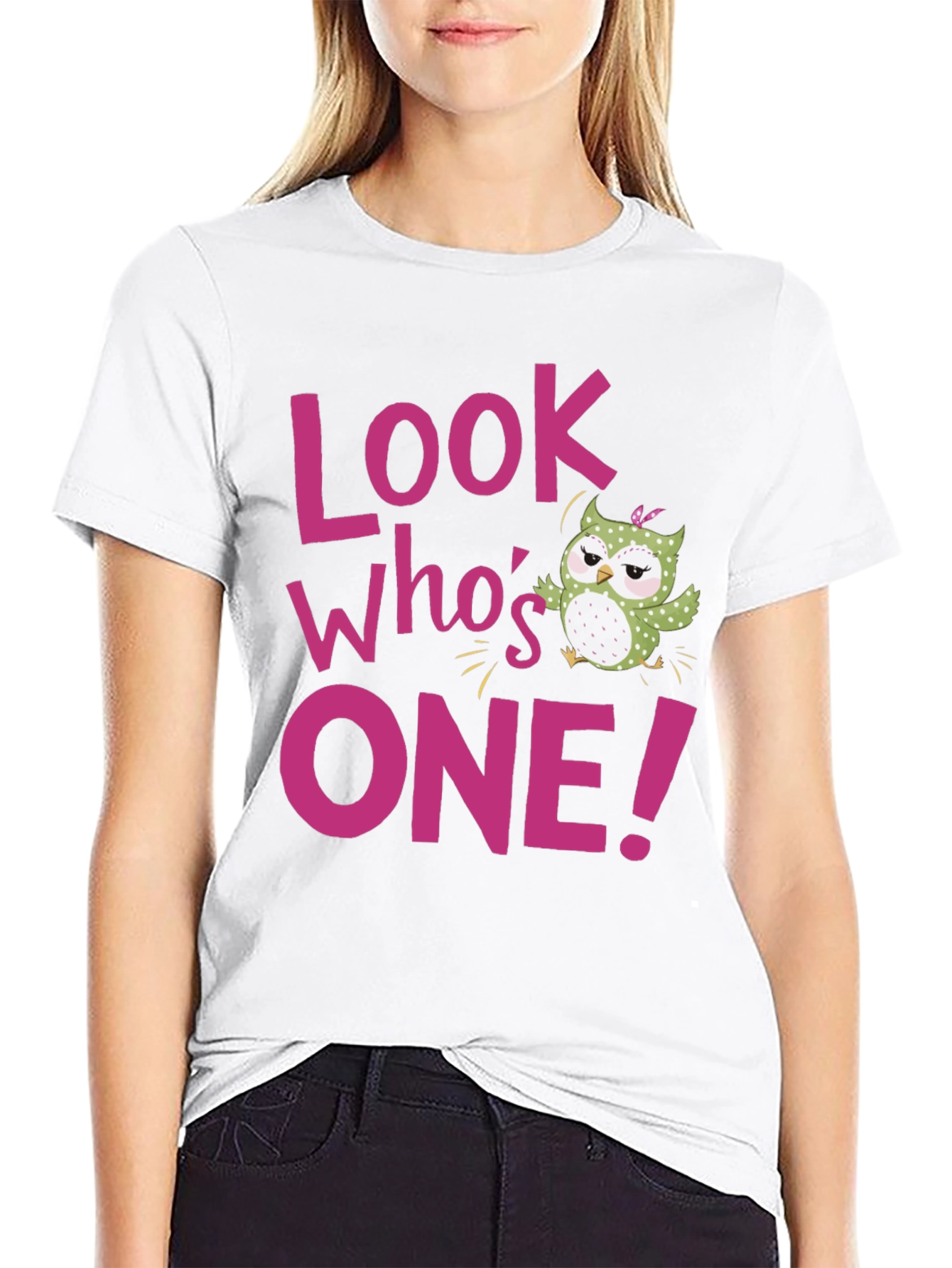 Look Whos One! Owl Birthday T-Shirt