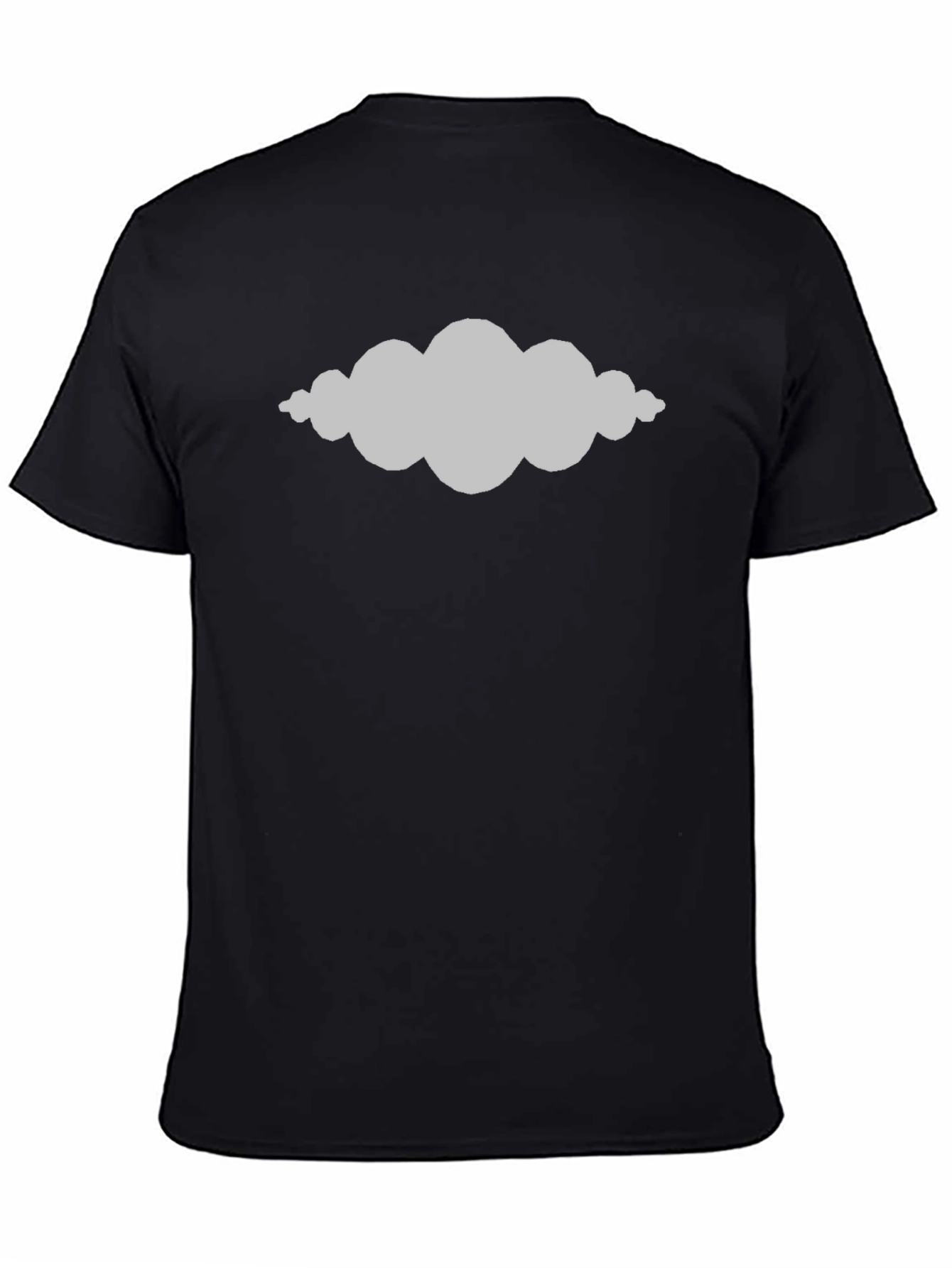 Mens Black T-Shirt with Abstract Cloud Design