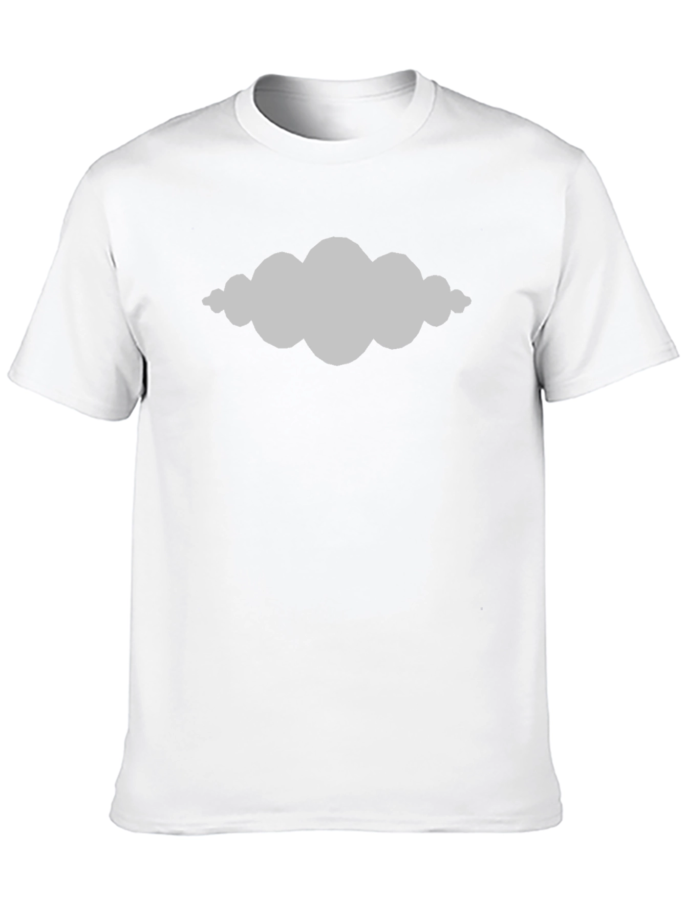 Mens Black T-Shirt with Abstract Cloud Design