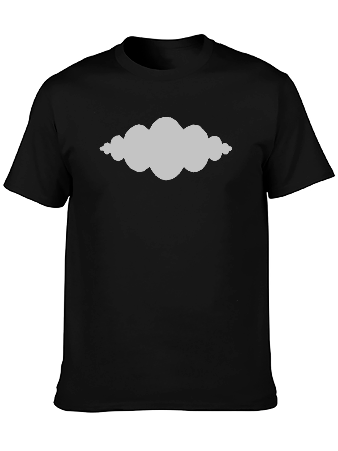 Mens Black T-Shirt with Abstract Cloud Design