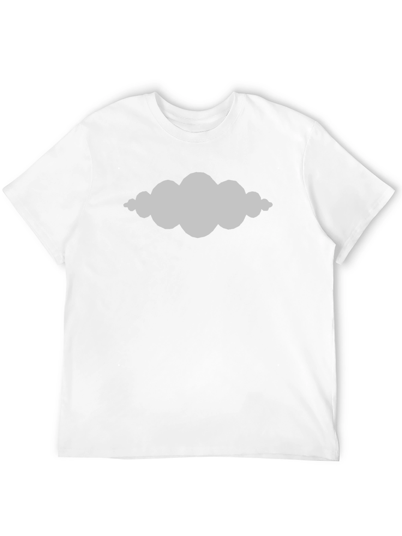 Mens Black T-Shirt with Abstract Cloud Design