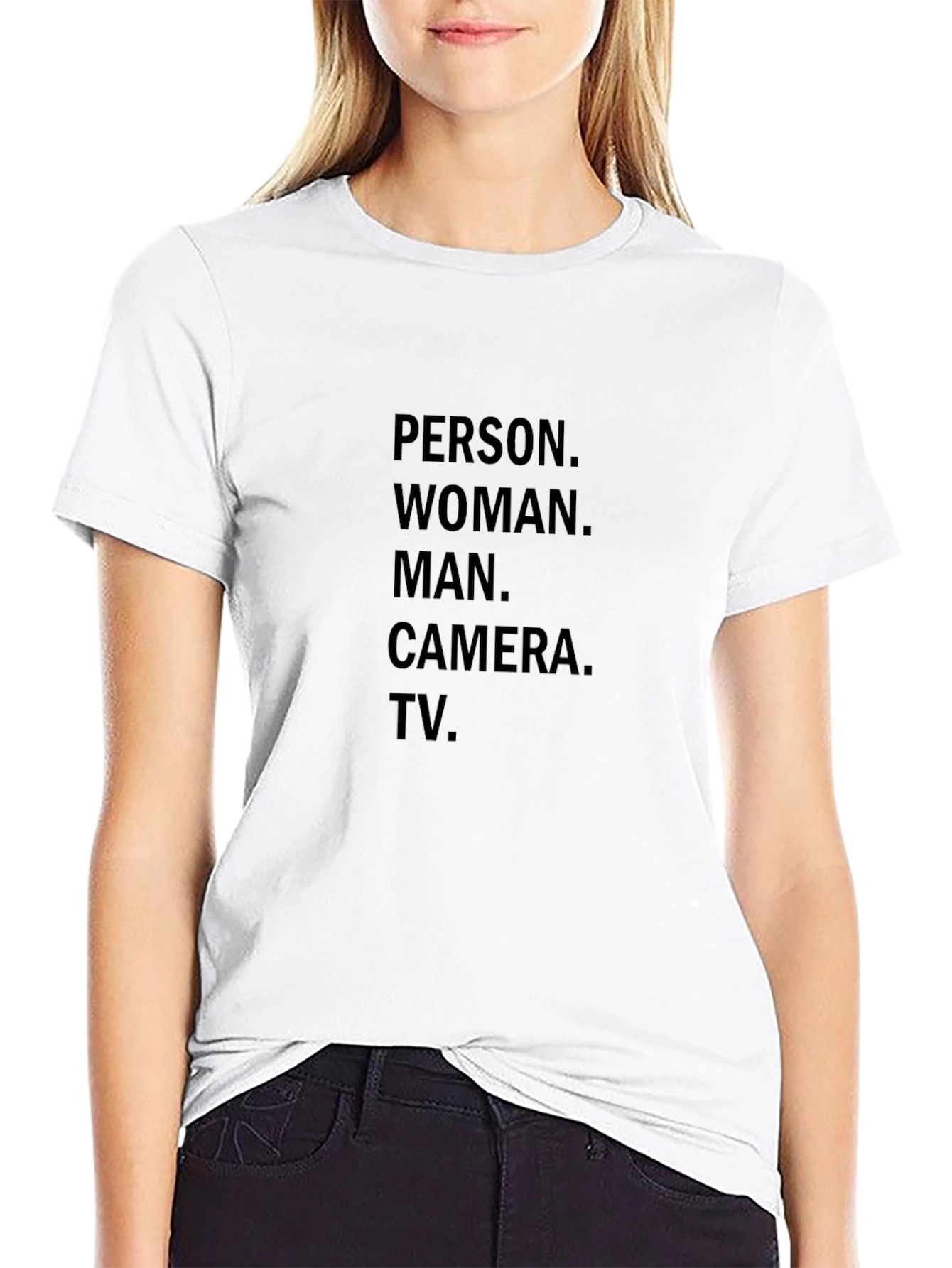 Person Woman Man Camera TV T-Shirt