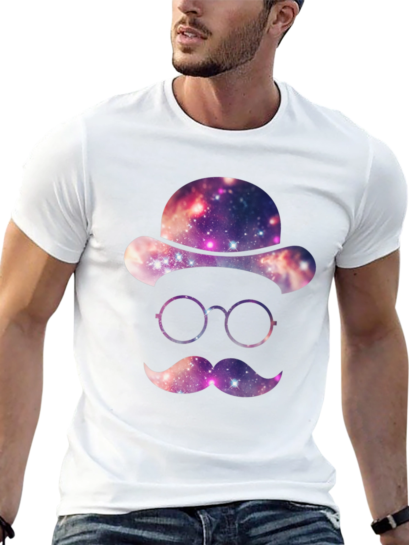 Galaxy Gentleman Graphic T-Shirt