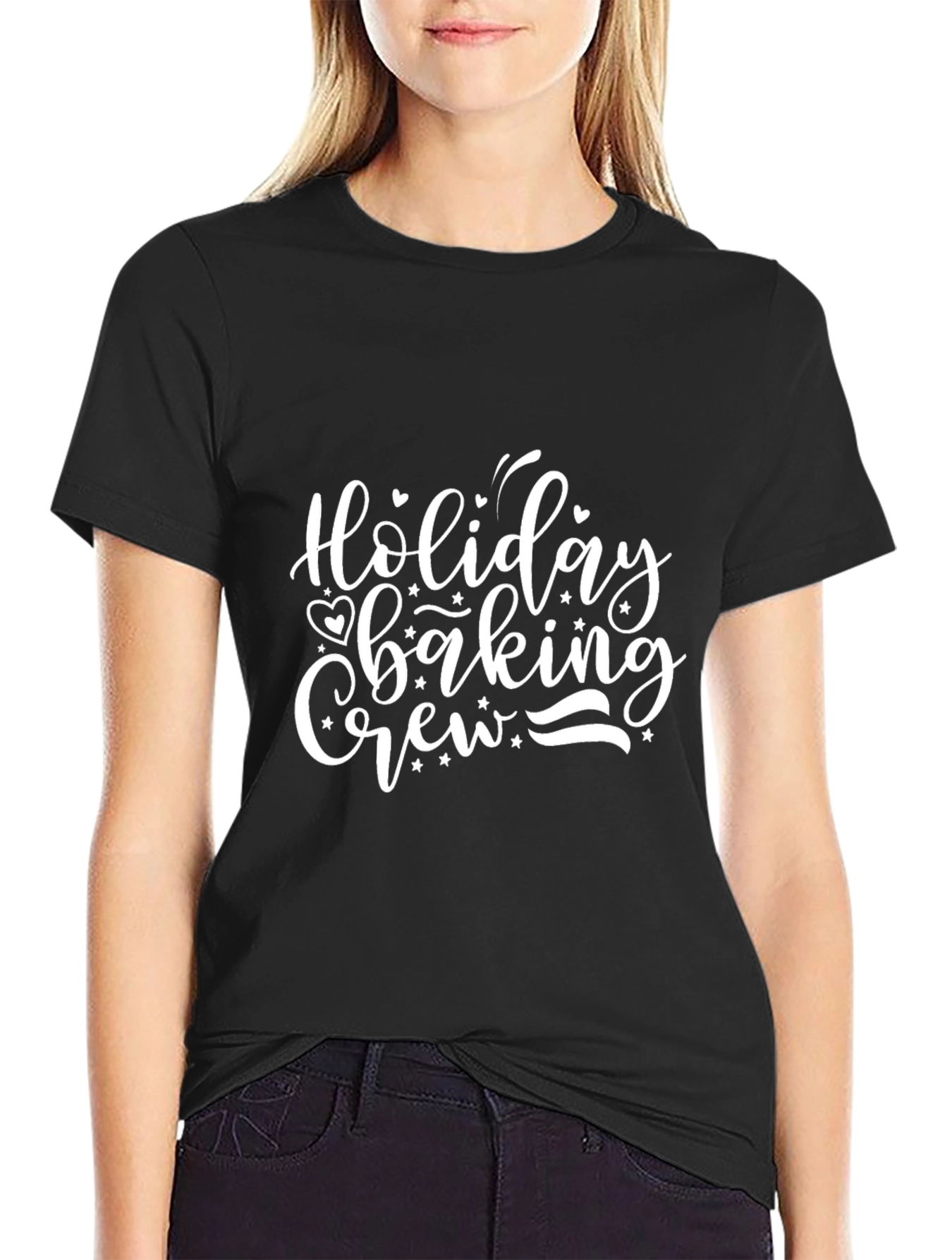 Holiday Baking Crew Black Graphic Tee