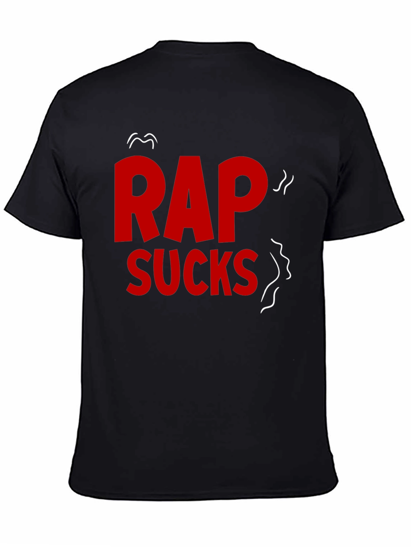 Rap Sucks Graphic T-Shirt - Black Cotton Tee