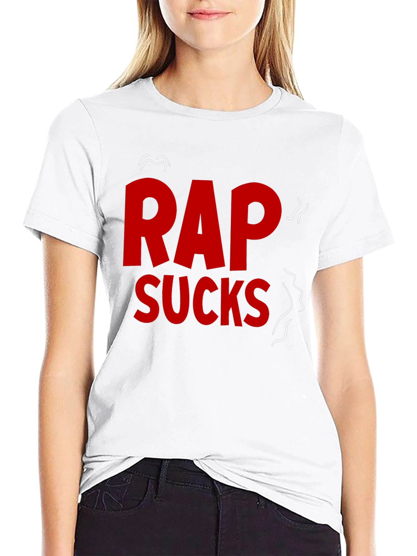 Rap Sucks Graphic T-Shirt - Black Cotton Tee