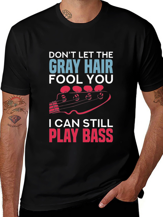 Gray Hair Bass Player T-Shirt