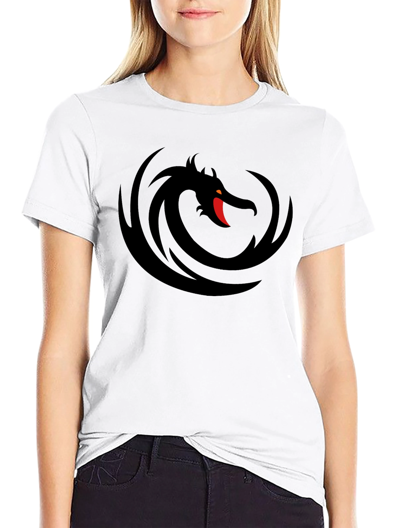 Black Dragon Graphic Tee - Stylish Mens T-Shirt