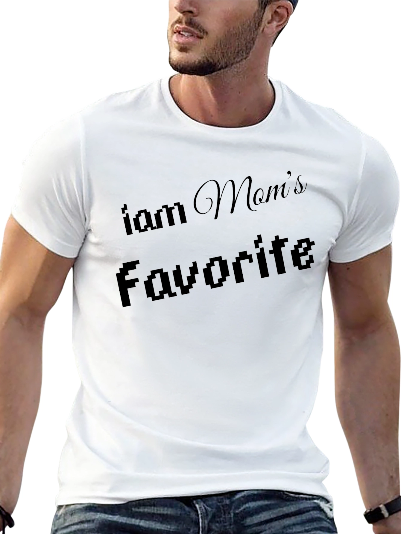 I am Moms Favorite Black T-Shirt