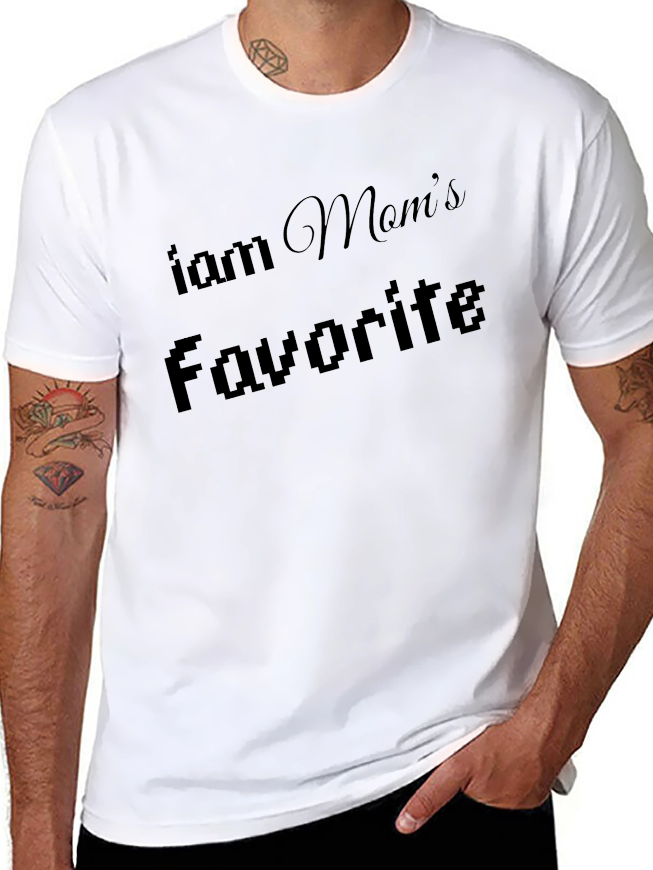 I am Moms Favorite Black T-Shirt