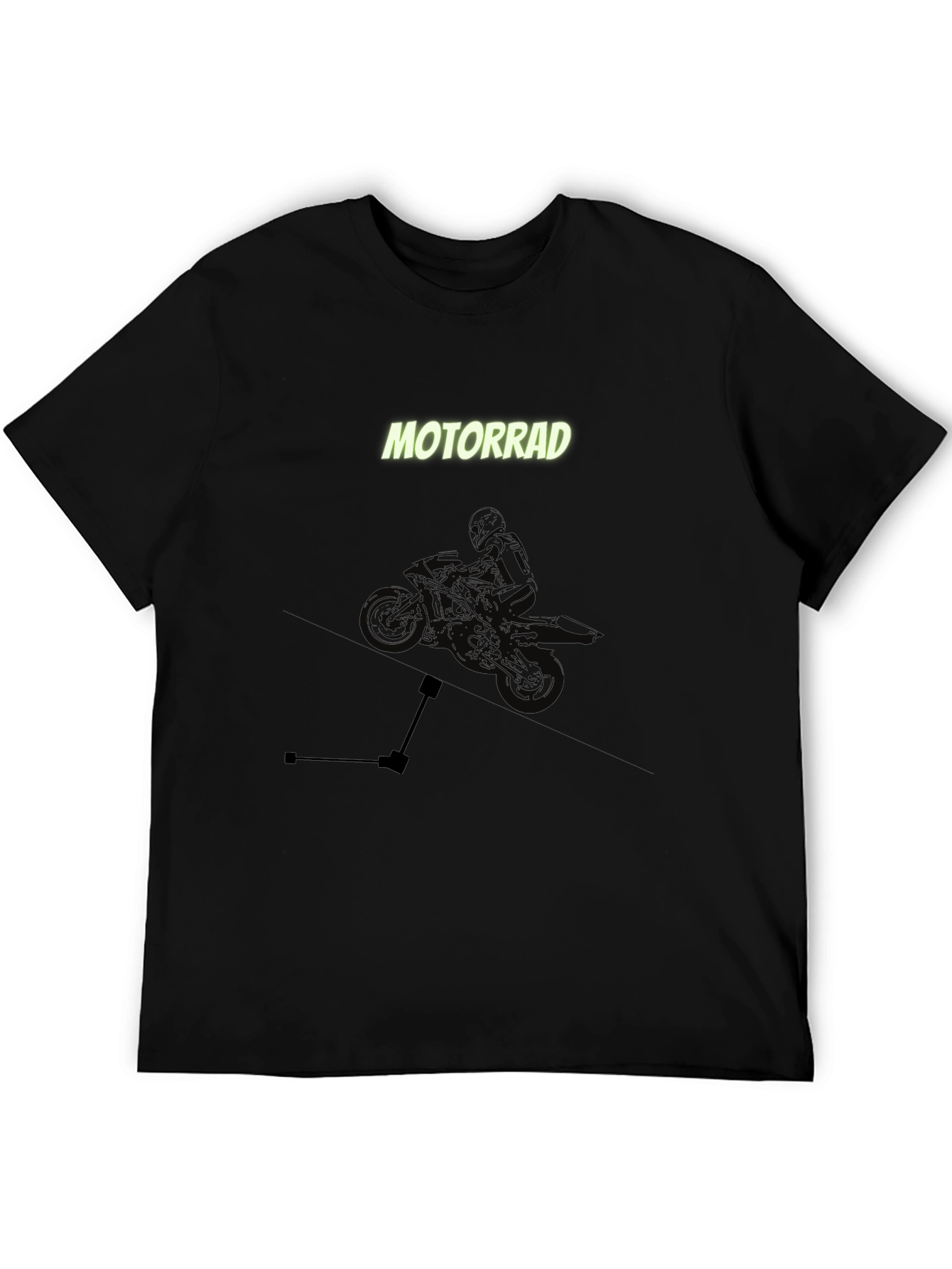 Motorrad Graphic Tee - Black Cotton T-Shirt