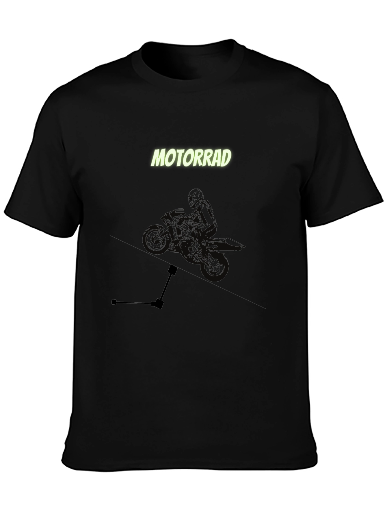 Motorrad Graphic Tee - Black Cotton T-Shirt