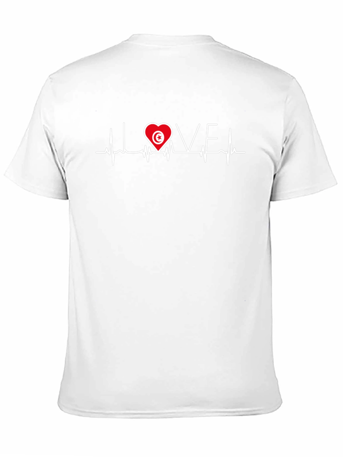 I Love Tunisia Heartbeat Flag T-Shirt